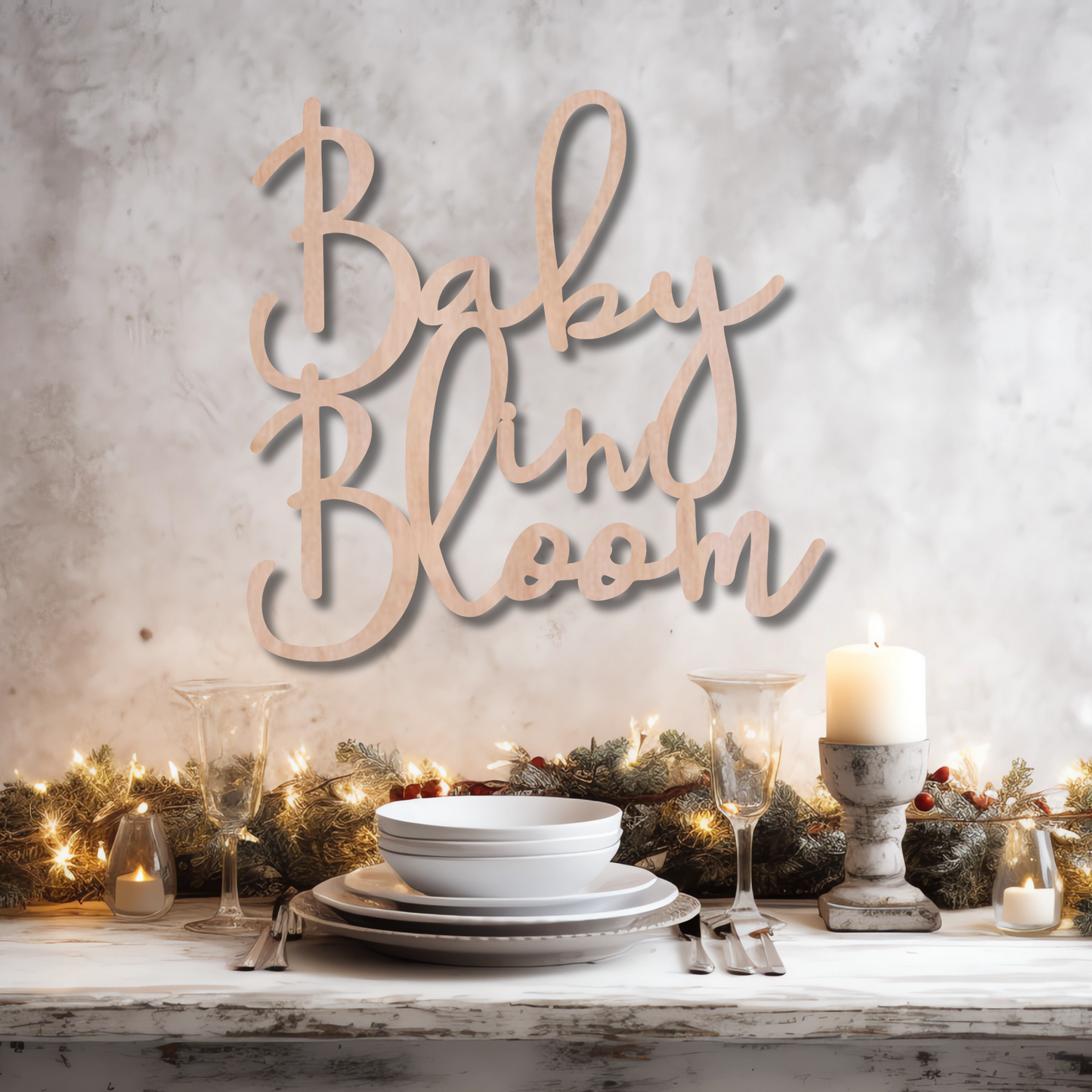 Baby in Boom Stacked Wood Sign