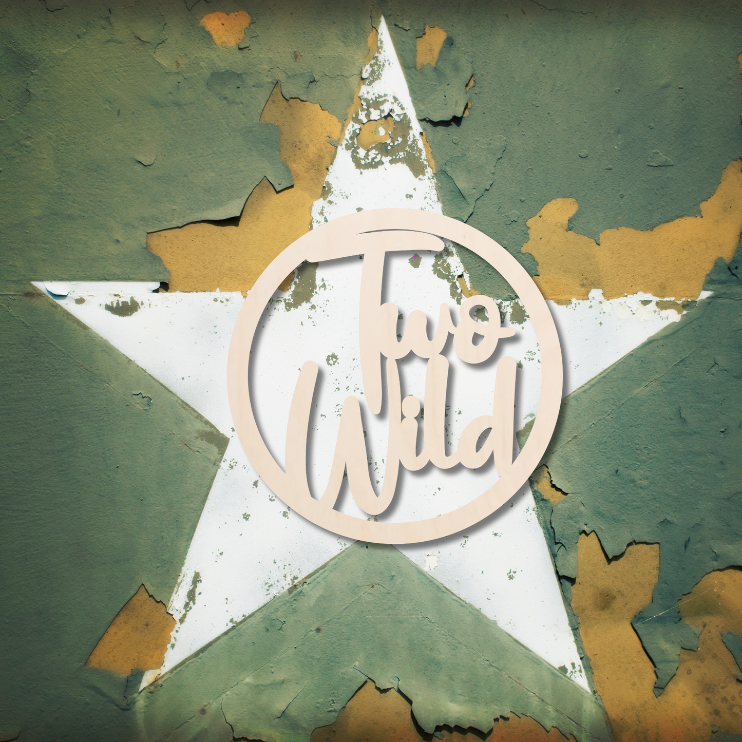 Two Wild Round Wood Sign