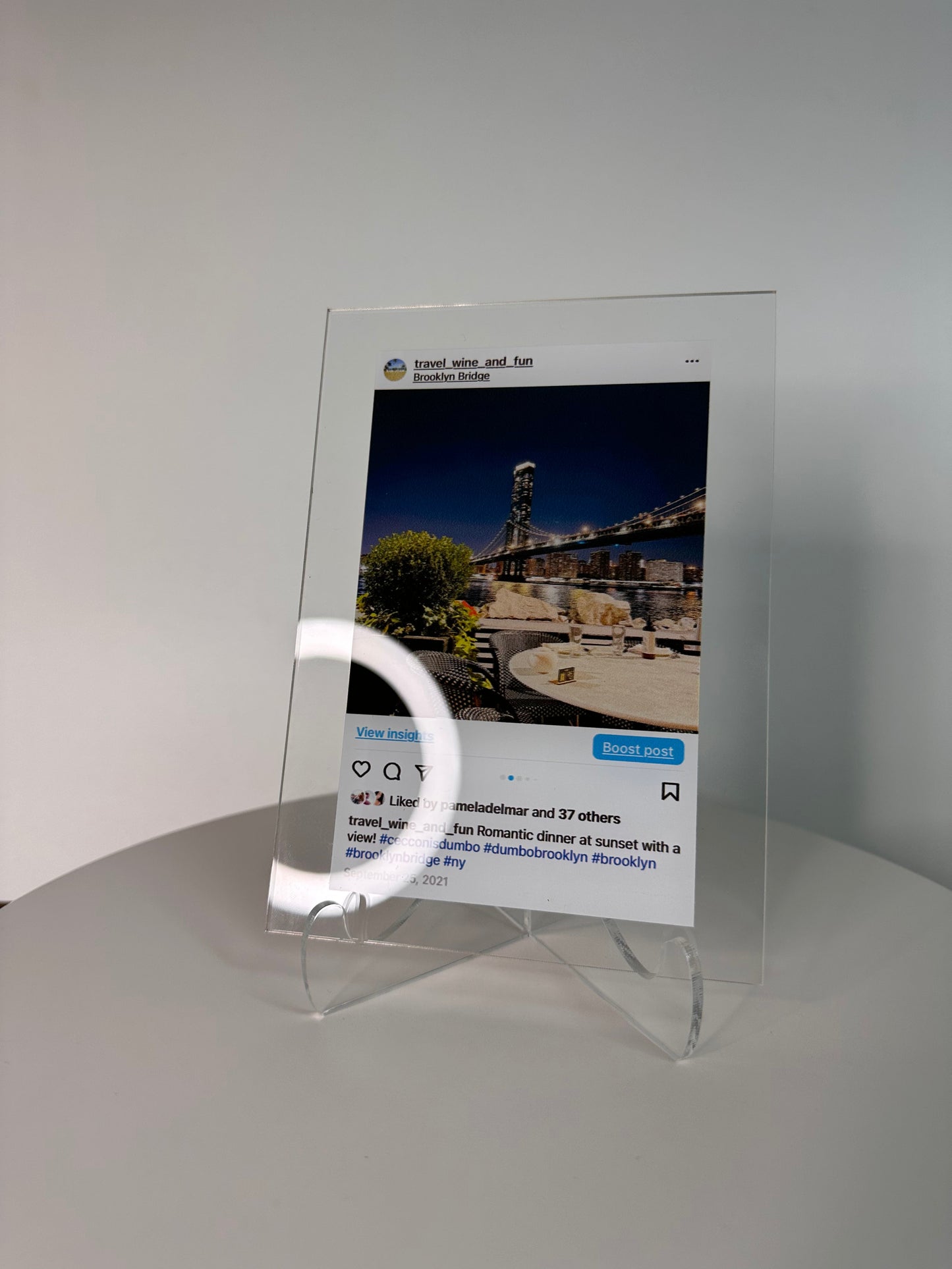 Instagram post printed on acrylic - Professional Artwork