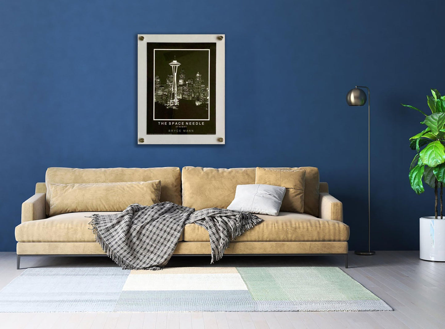 White Acrylic Frame Straight Corners