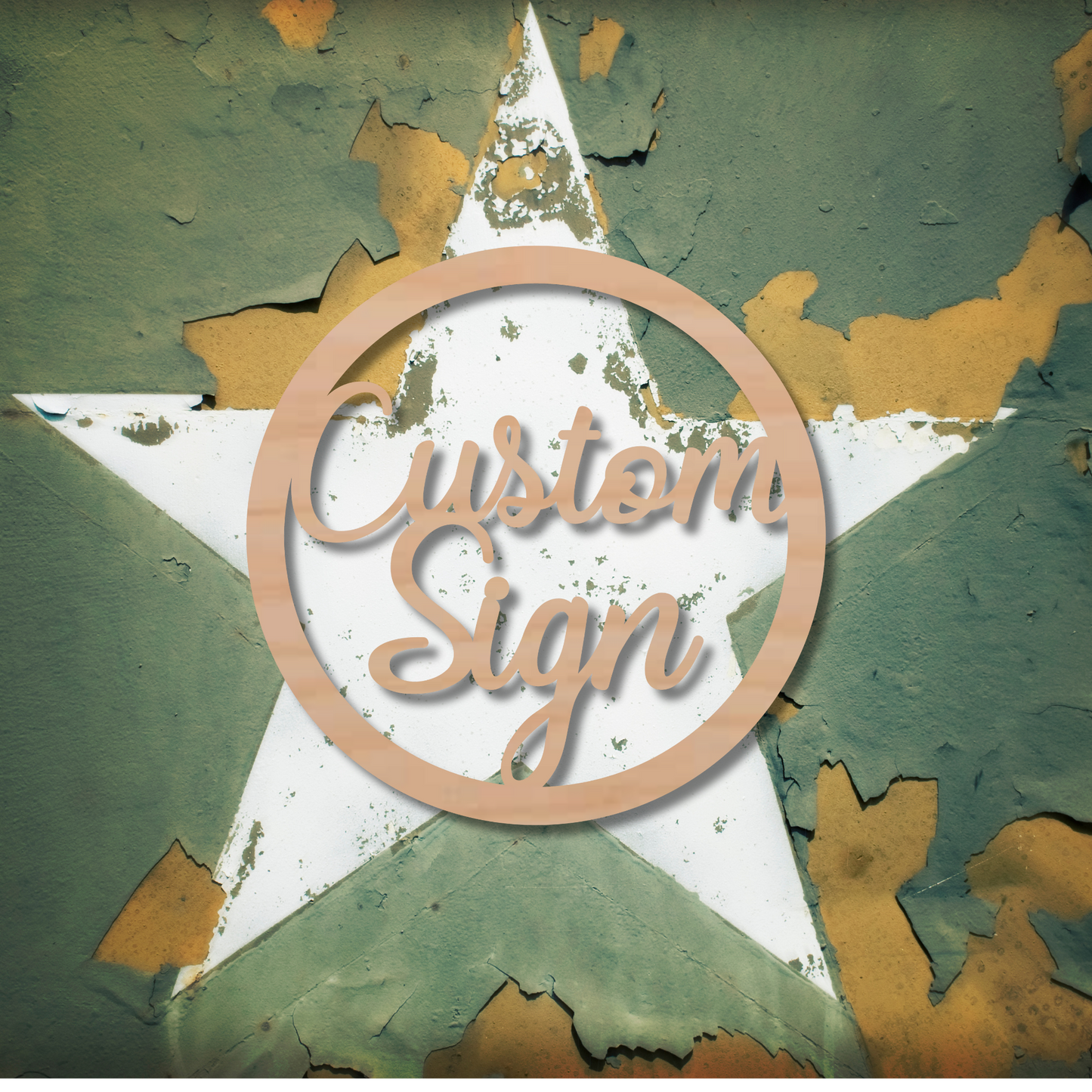 Custom Round Wood Sign