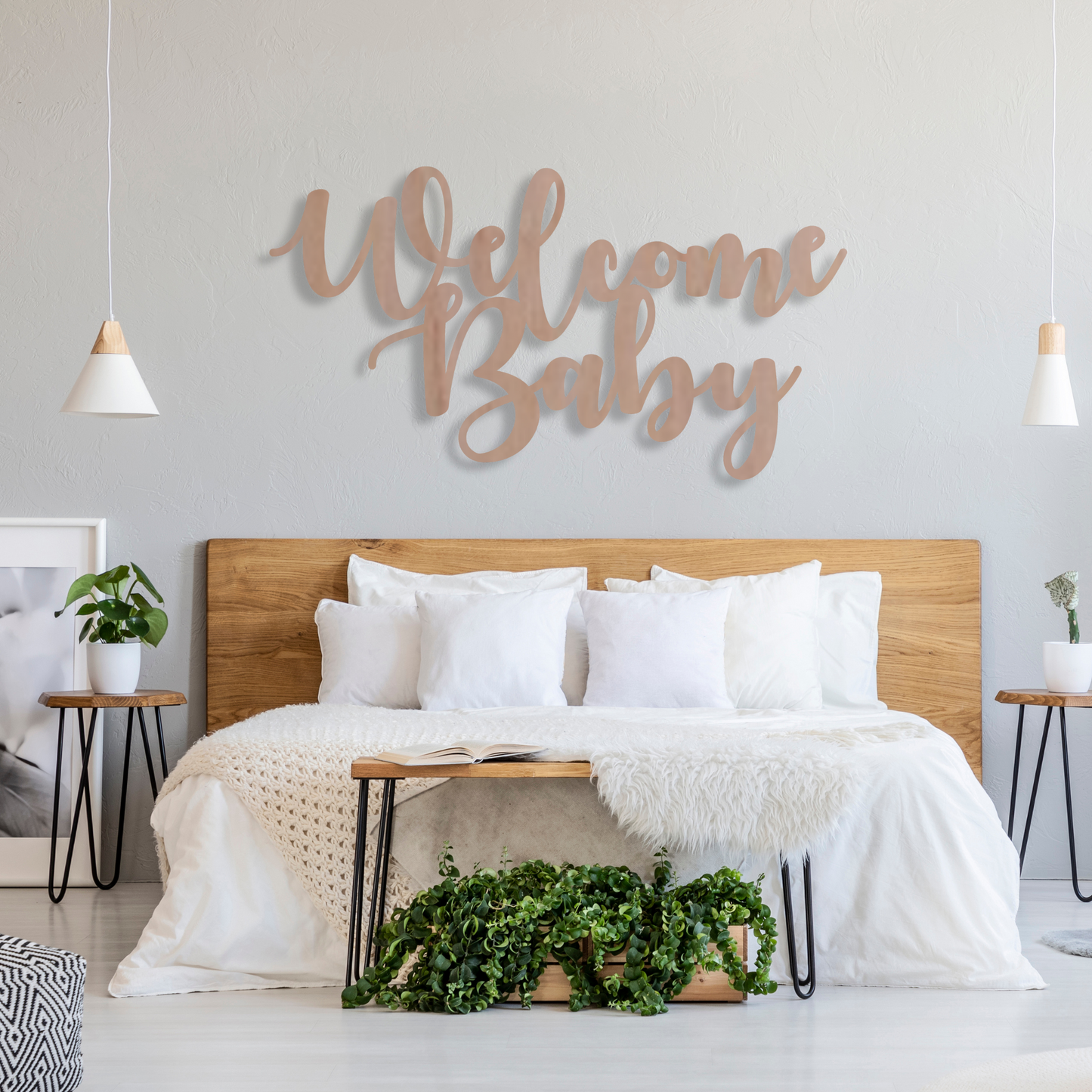 Welcome Baby Wood Sign