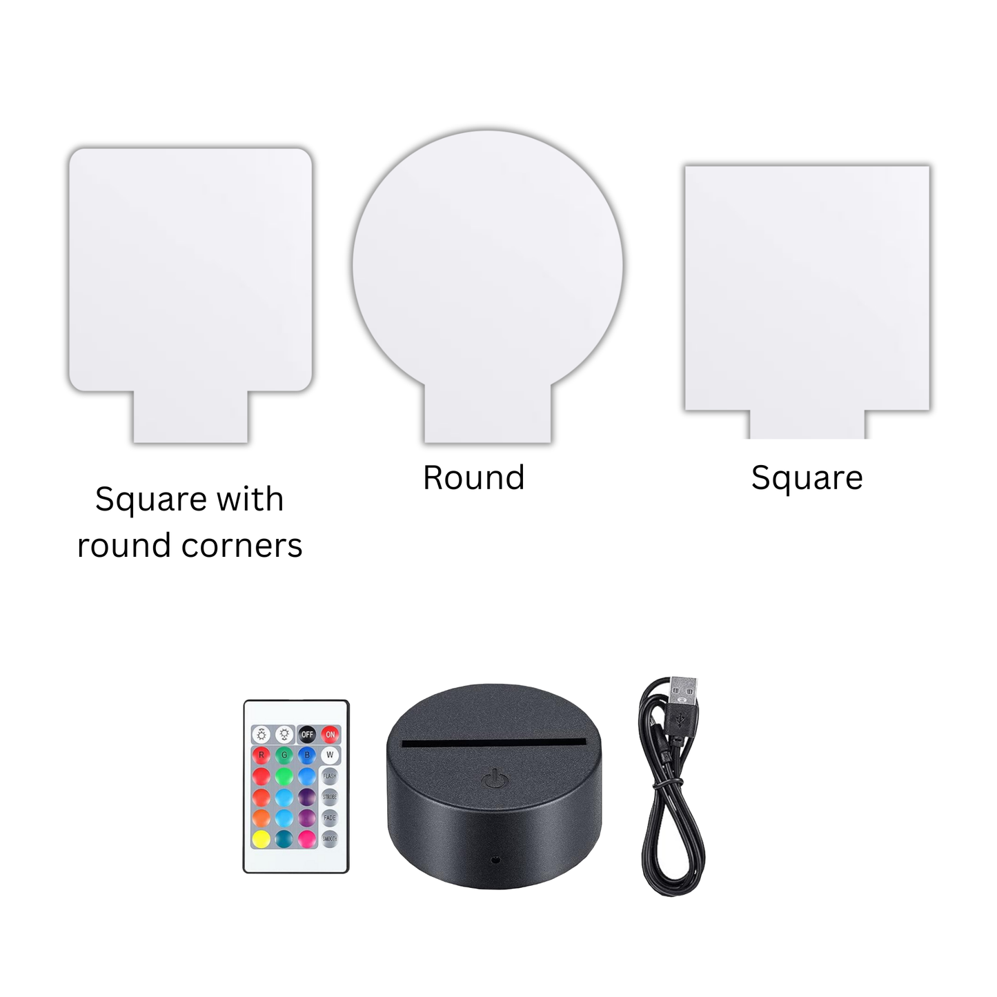 Custom Acrylic LED Table Sign. Wireless Remote Included. Your Logo or Message.