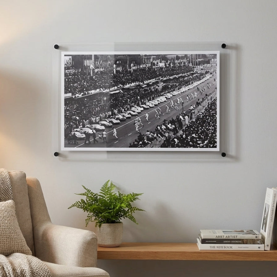 Clear Floating Acrylic Picture Frame - Round Corners