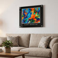 Black Floating Acrylic Picture Frame - Straight Corners